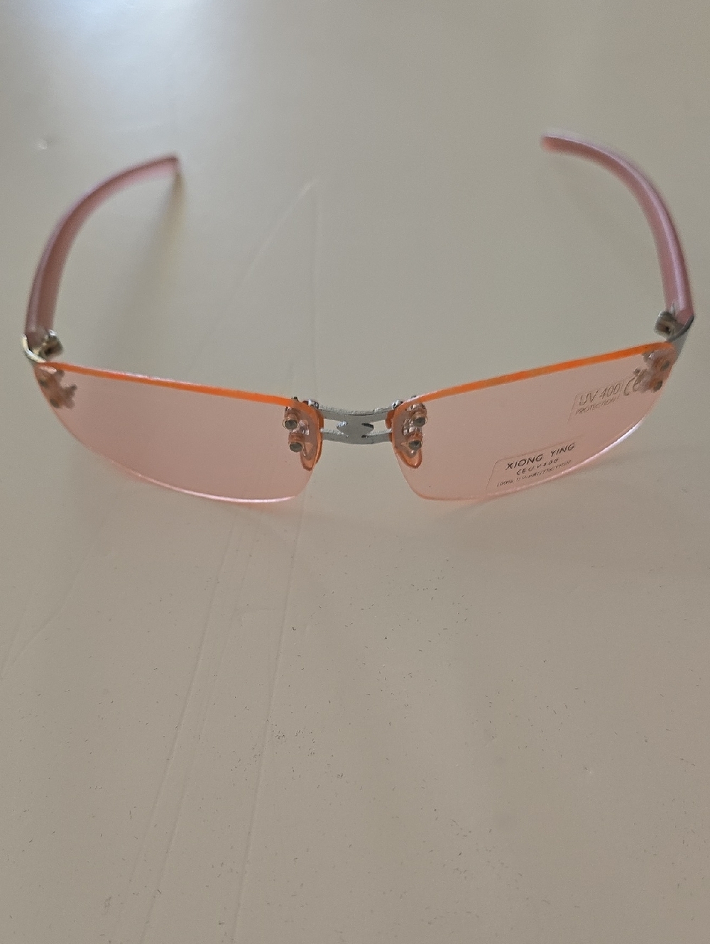 Orange / Pink Rimless Women's Sunglasses